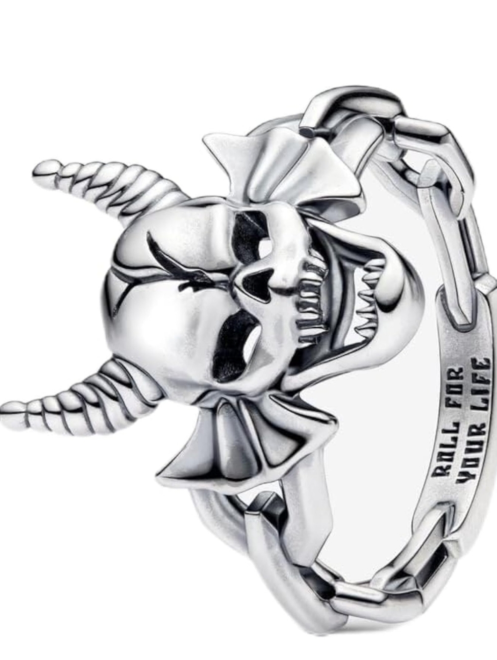 ​✨ Edgy .925 Sterling Silver "Roll For Your Life" Devil Skull Ring ✨size 7 & 8